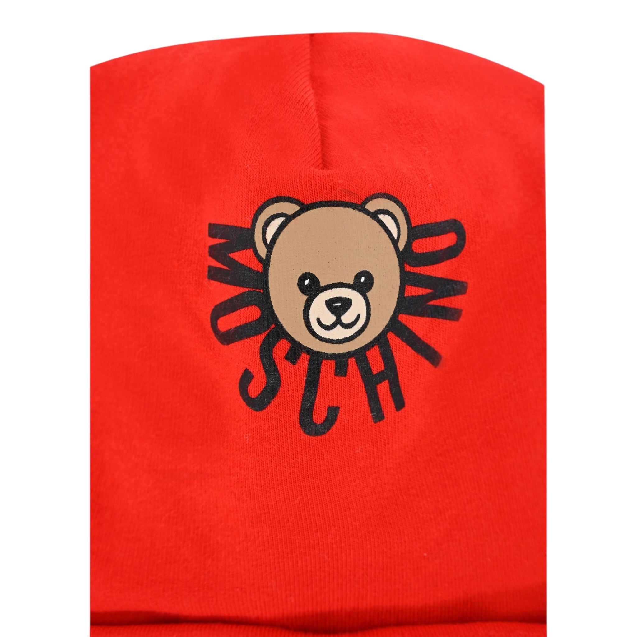 Moschino Cappello tinta unita con Logo Rosso per Neonato MXX031X ROSSO MOSCHINO 