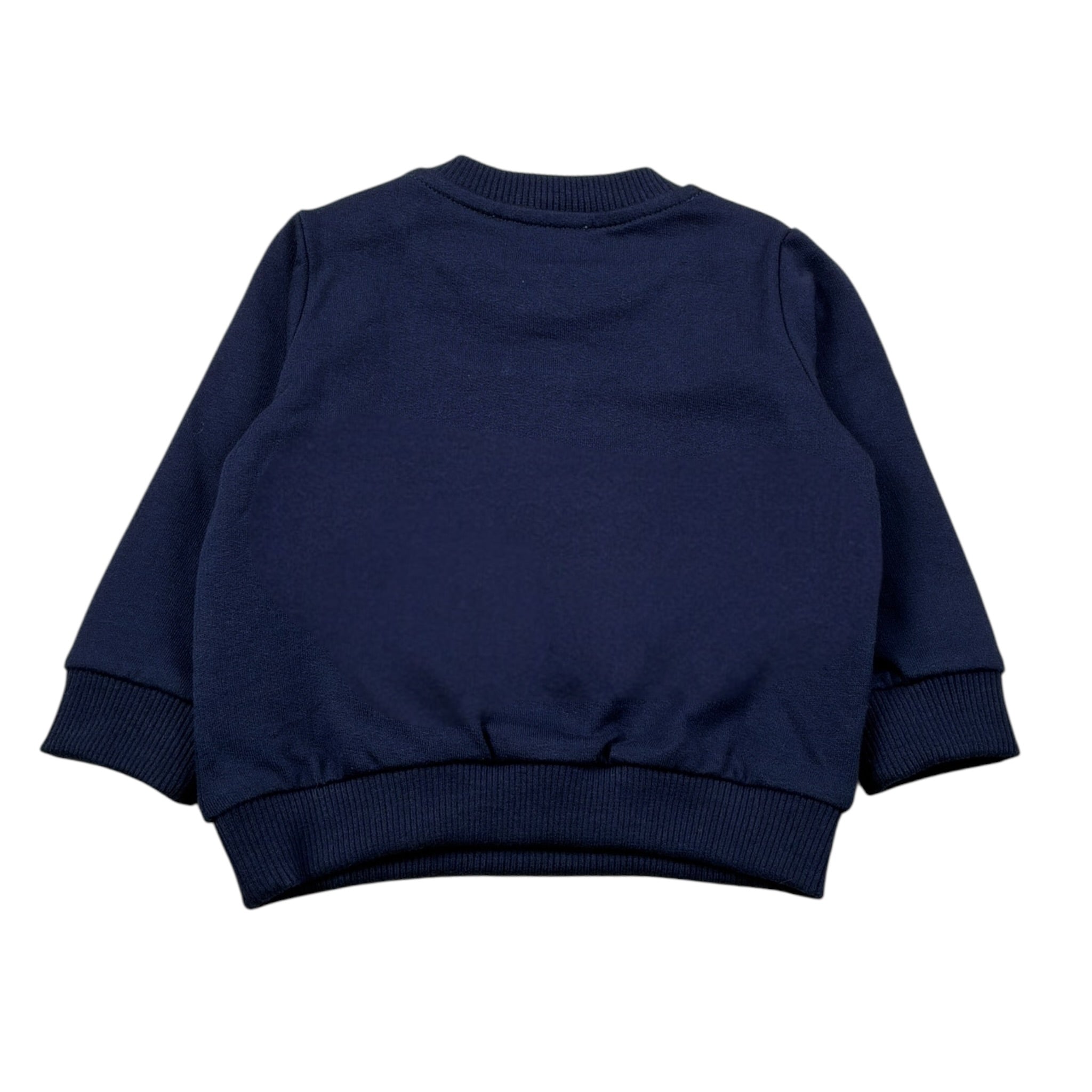Moschino Felpa Chiusa Girocollo tinta unita Blu per Neonato MYF060 BLU MOSCHINO 