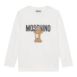 Moschino Shirt Girocollo tinta unita con Stampa Bianco per Neonato MZO00RNX BIANCO MOSCHINO 