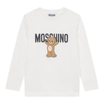 Moschino Shirt Girocollo tinta unita con Stampa Bianco per Neonato MZO00RXXX BIANCO MOSCHINO 