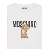 Moschino Shirt Girocollo tinta unita con Stampa Bianco per Neonato MZO00RXXX BIANCO MOSCHINO 