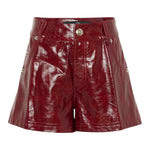 John Richmond Short tinta unita In Ecopelle Bordeaux per Neonata RGA25098SH BORDEAUX JOHN RICHMOND 