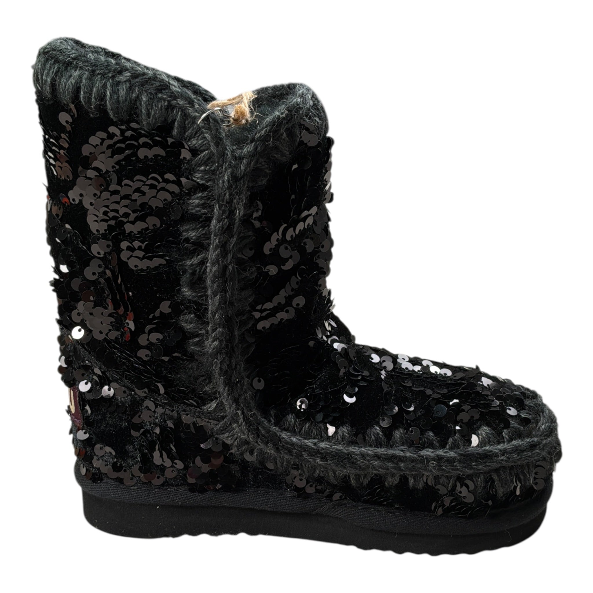 Mou Stivali tinta unita con Paillettes Nero per Bambina MUFK101031K NERO MOU 