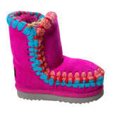 Mou Stivali tinta unita con Profili In Contrasto Fuxia per Bambina MUFK101035A FUXIA MOU 