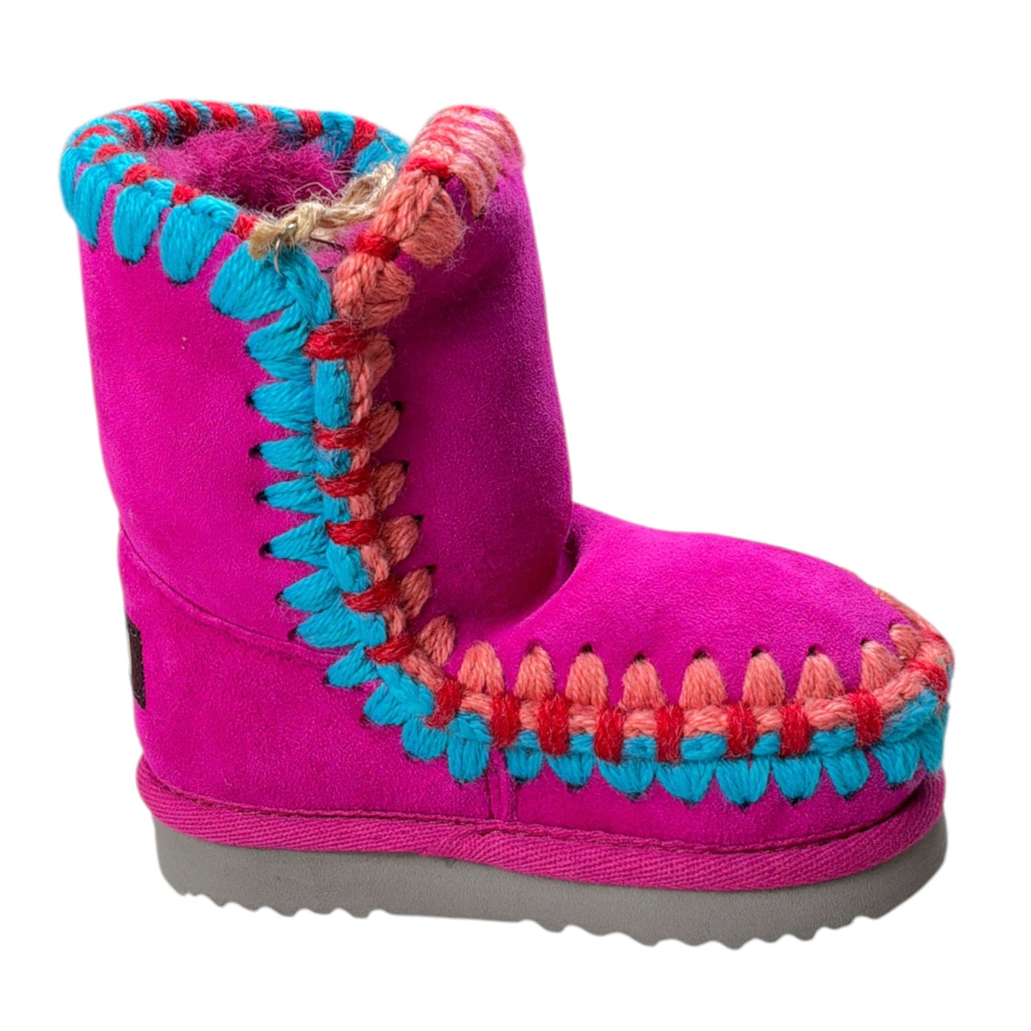 Mou Stivali tinta unita con Profili In Contrasto Fuxia per Bambina MUFK101035A FUXIA MOU 