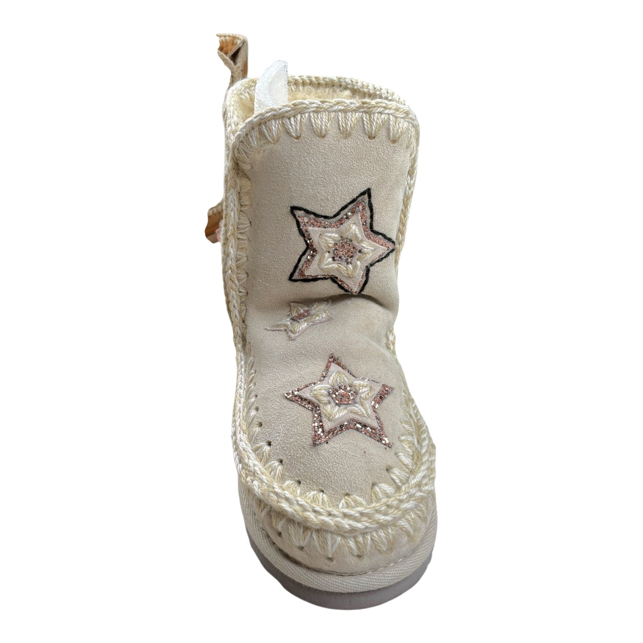Mou Stivali tinta unita con Applicazioni Beige per Bambina MUFK101040A BEIGE MOU 