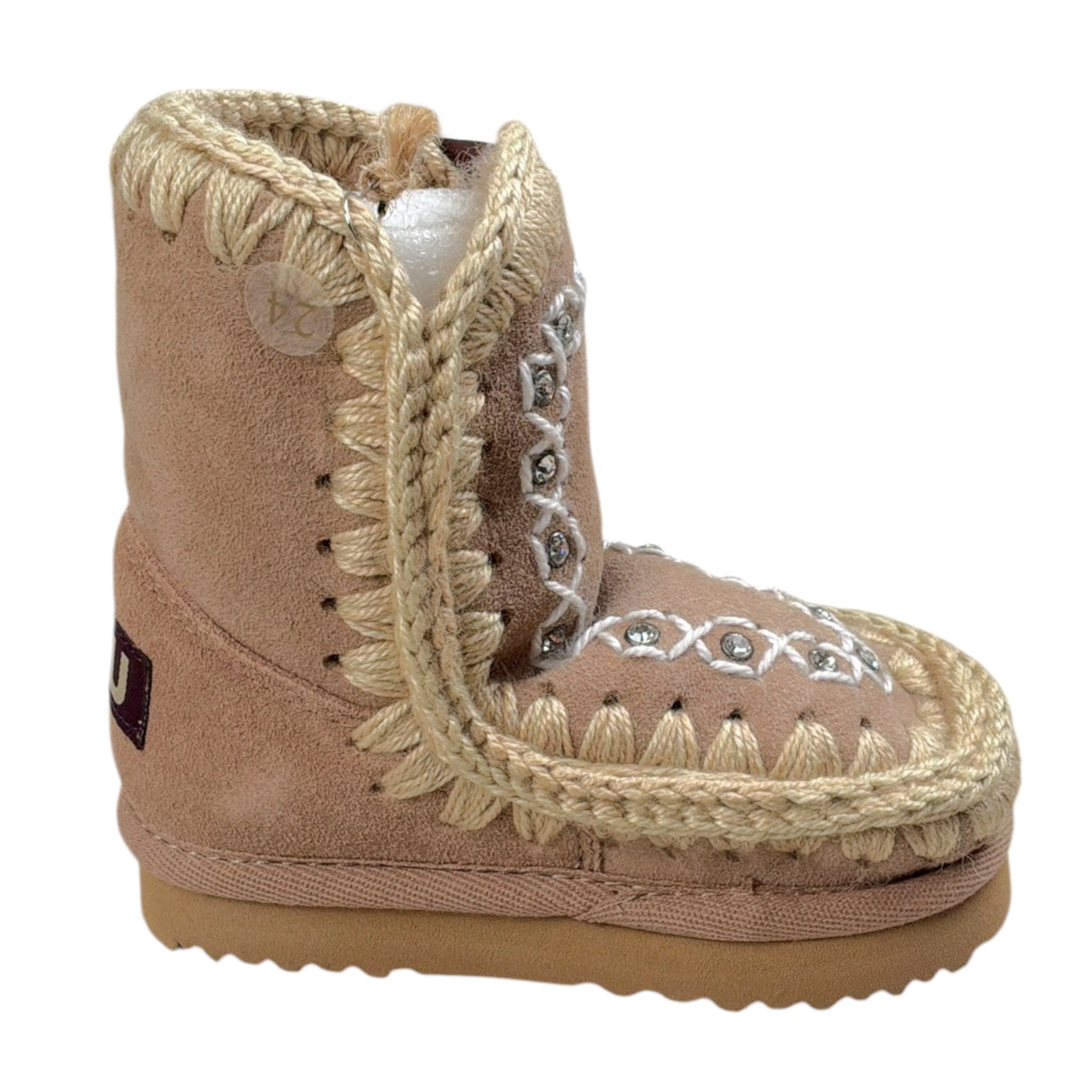Mou Stivali tinta unita con Fantasia Beige per Bambina MUFK101043A BEIGE MOU 