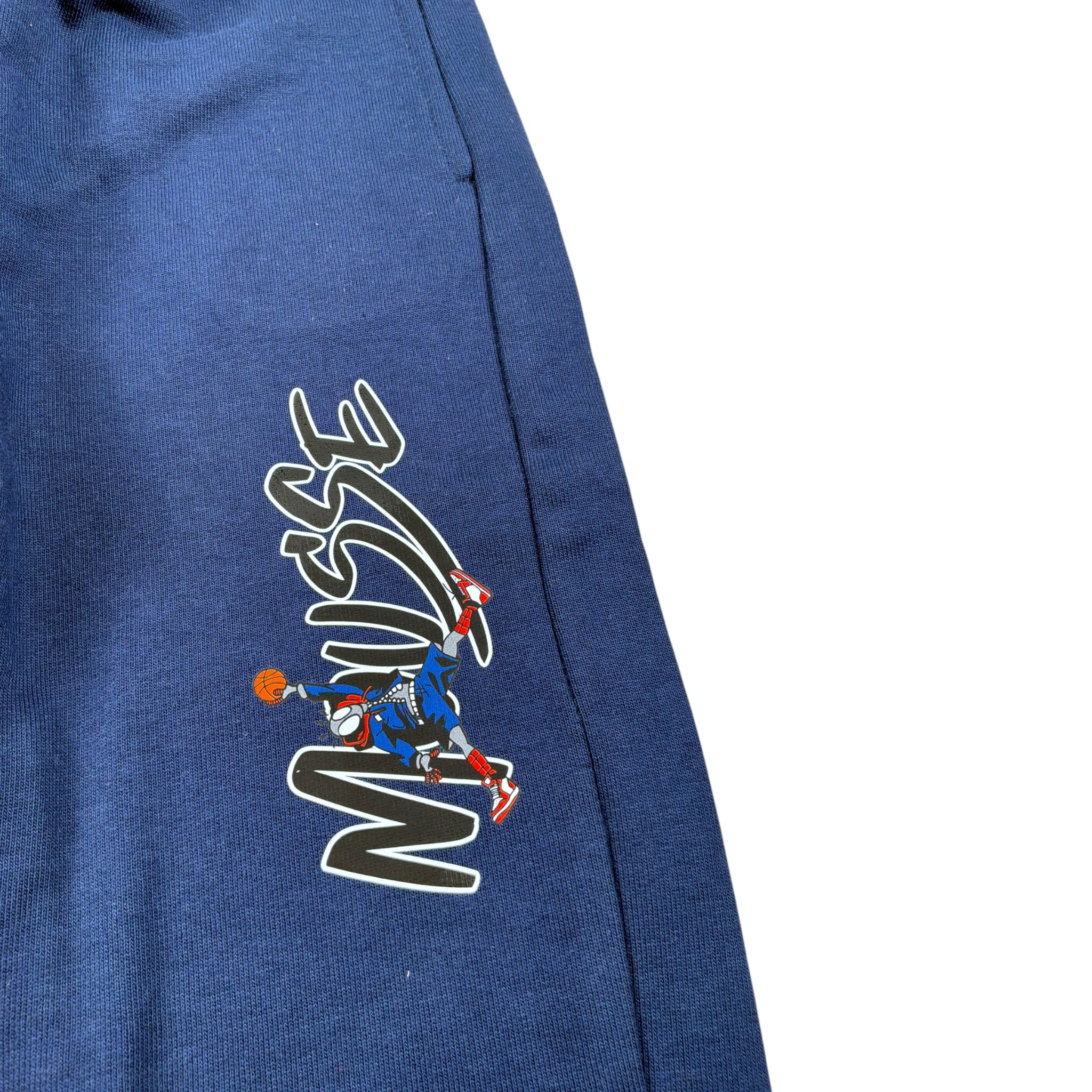 Mousse Pantalone tinta unita con Logo Blu per Neonato SPINAIRP BLU MOUSSE 