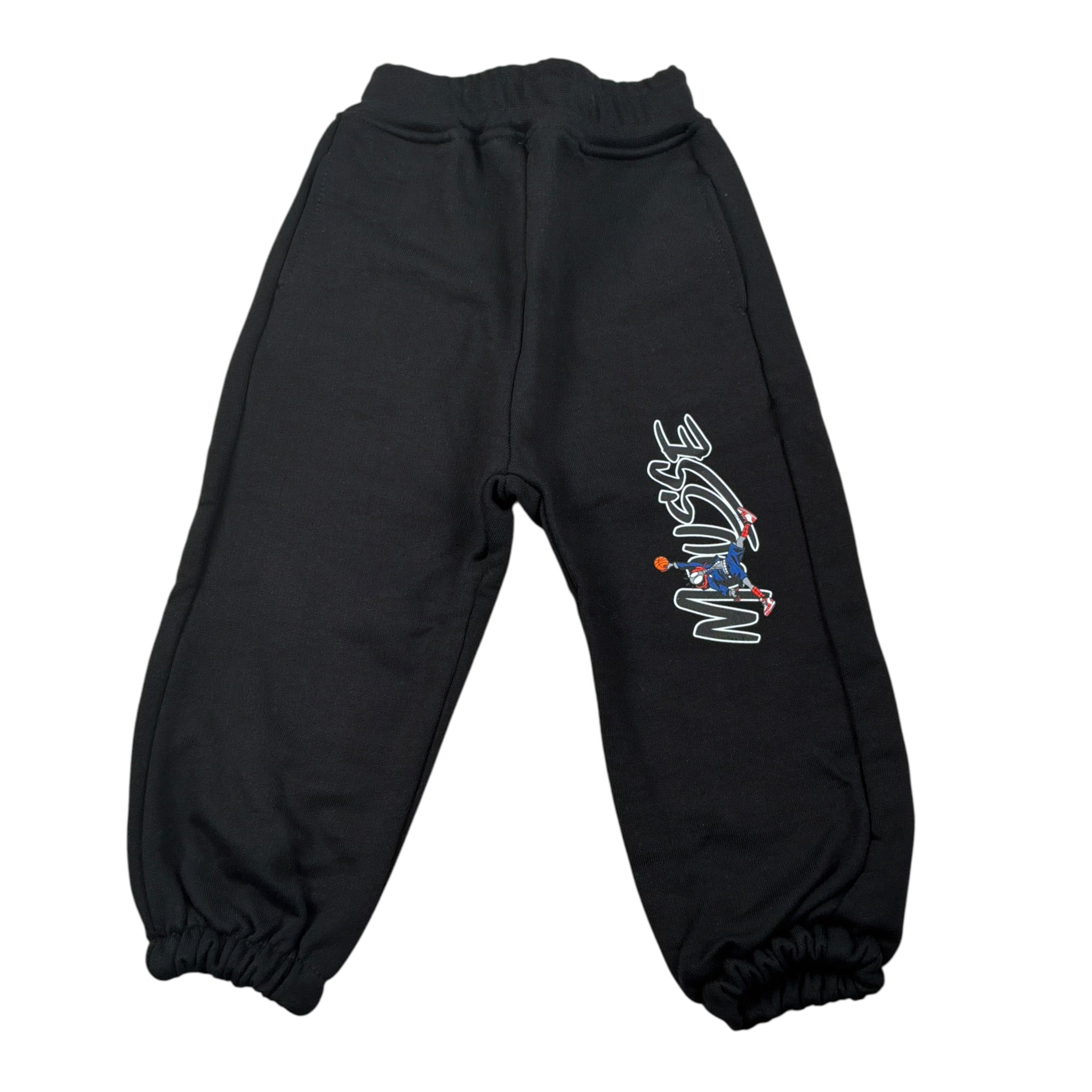 Mousse Pantalone tinta unita con Logo Nero per Bambino SPINAIRPJ NERO MOUSSE 