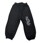 Mousse Pantalone tinta unita con Logo Nero per Neonato SPINAIRP NERO MOUSSE 