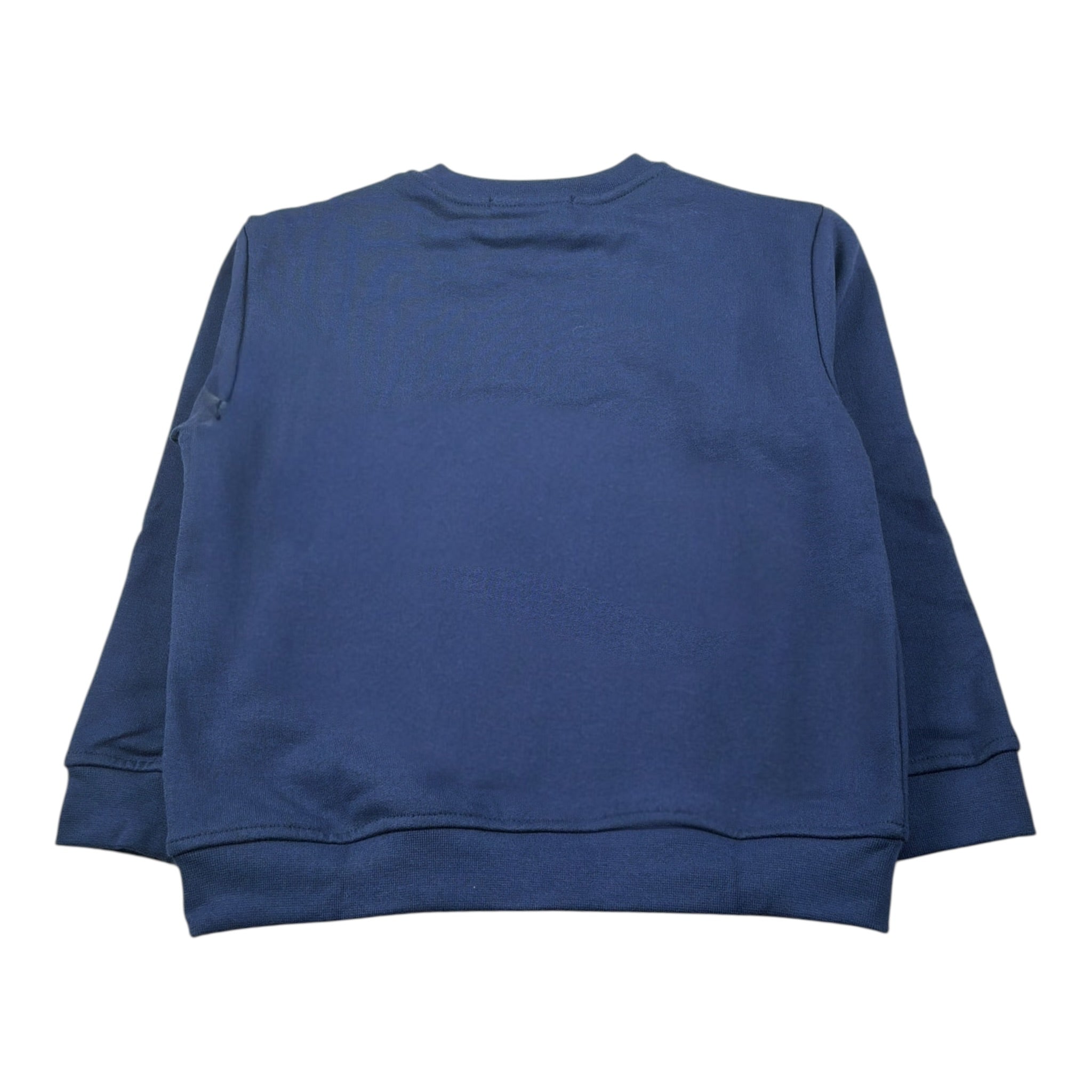 Mousse Felpa Xhiusa Girocollo con Stampa Blu per Neonato SPINAIRVN BLU MOUSSE 