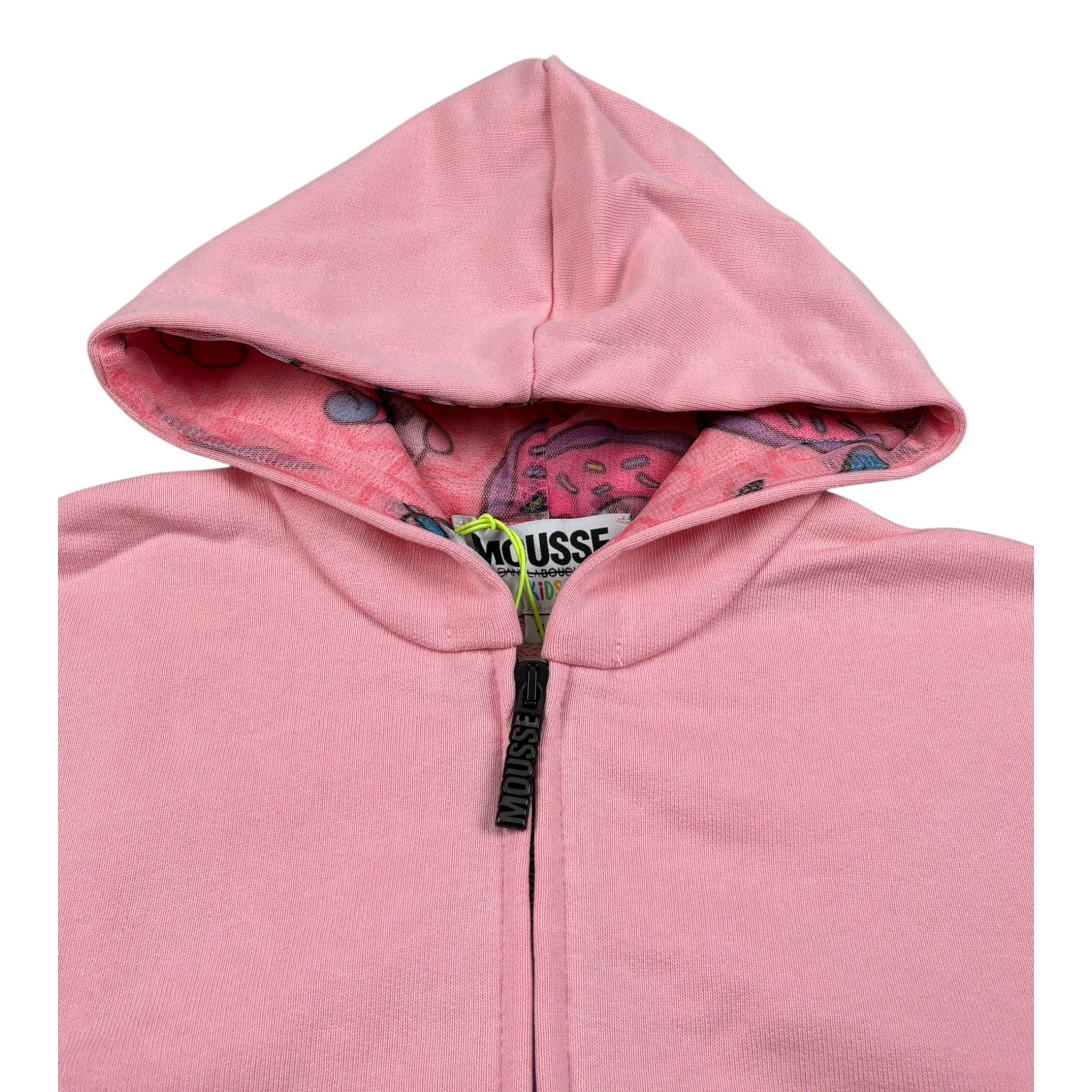 Mousse Felpa con Zip E Cappuccio Rosa per Bambina ZIPRO ROSA MOUSSE 