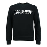 Msgm Felpa tinta unita Girocollo con Stampa Nero per Bambino DQ0475 NERO MSGM 