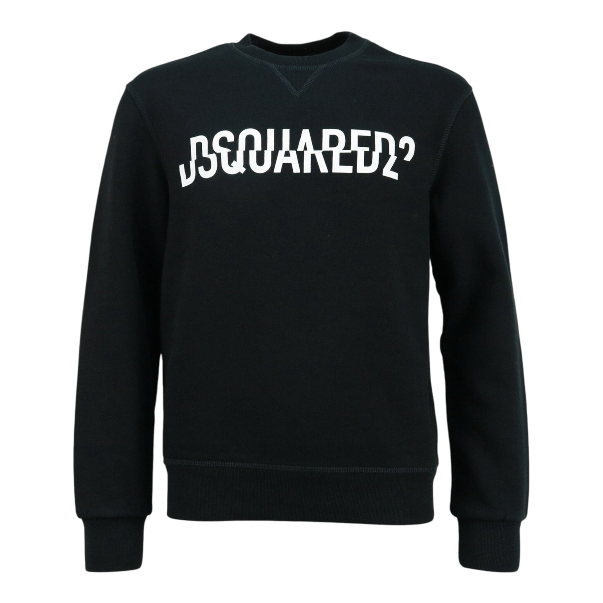 Msgm Felpa tinta unita Girocollo con Stampa Nero per Bambino DQ0475 NERO MSGM 