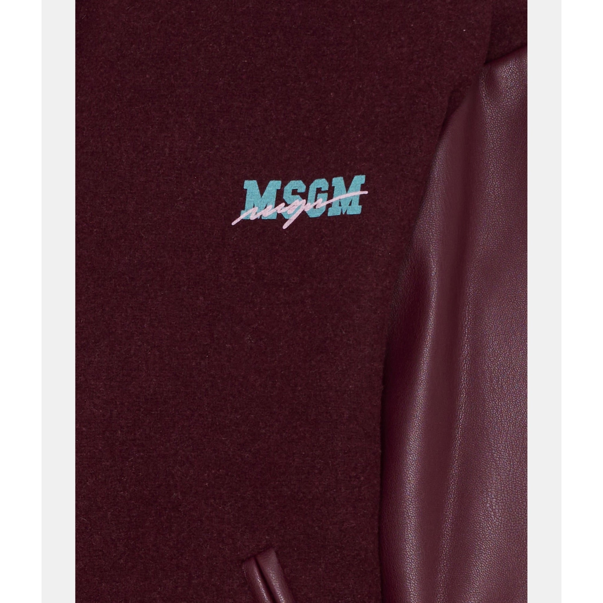 Msgm Giubbino tinta unita Modello College Bordeaux per Bambina F5MSJGBO106 BORDEAUX MSGM 