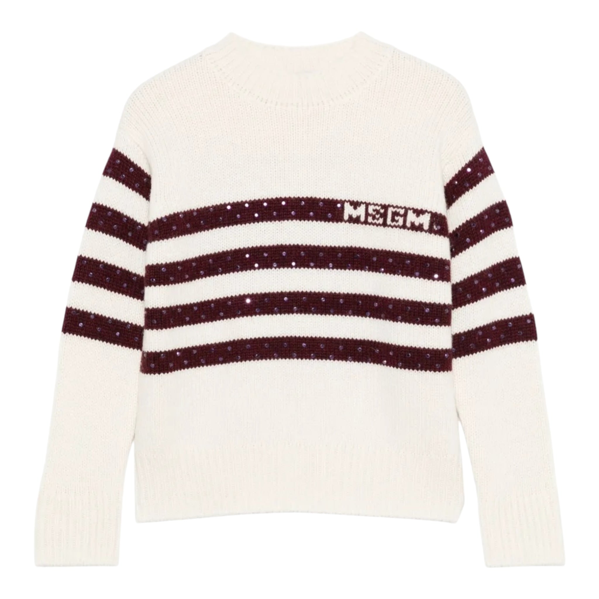 Msgm Maglia tinta unita con Fantasia A Righe Panna per Bambina F5MSJGJP082 PANNA MSGM 
