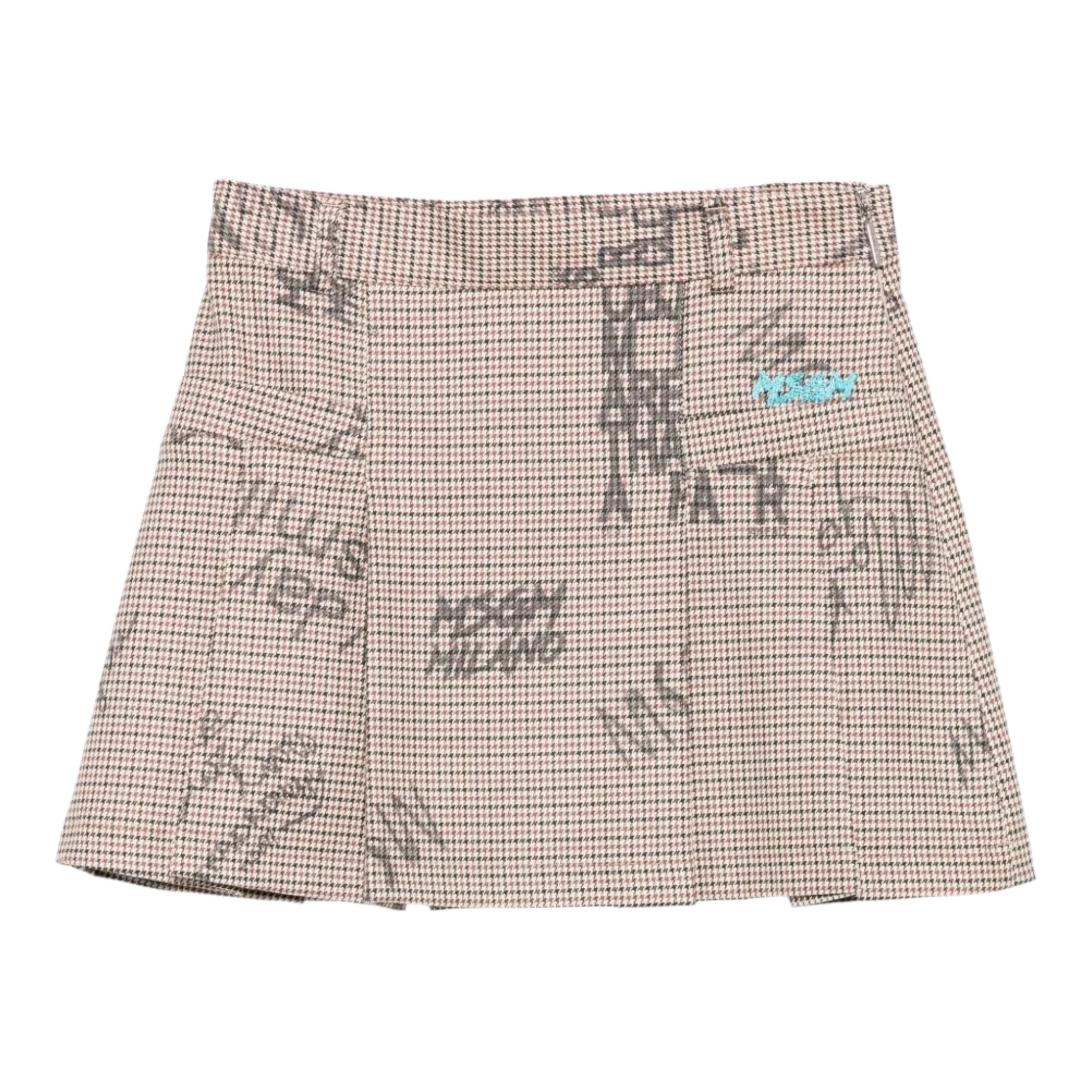 Msgm Gonna tinta unita con Microfantasia Panna per Bambina F5MSJGSK110 PANNA MSGM 