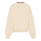 Msgm Felpa Girocollo tinta unita con Stampa Crema per Bambina F5MSJGSW129X CREMA MSGM 