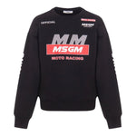 Msgm Felpa tinta unita Girocollo con Stampa Nero per Bambina F5MSJGSW189 NERO MSGM 