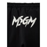 Msgm Pantalone Tuta tinta unita con Logo Nero per Bambino F5MSJUFP060 NERO MSGM 