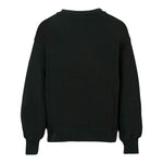 Msgm Felpa Xhiusa Girocollo tinta unita con Logo Nero per Bambino F5MSJUSW049 NERO MSGM 