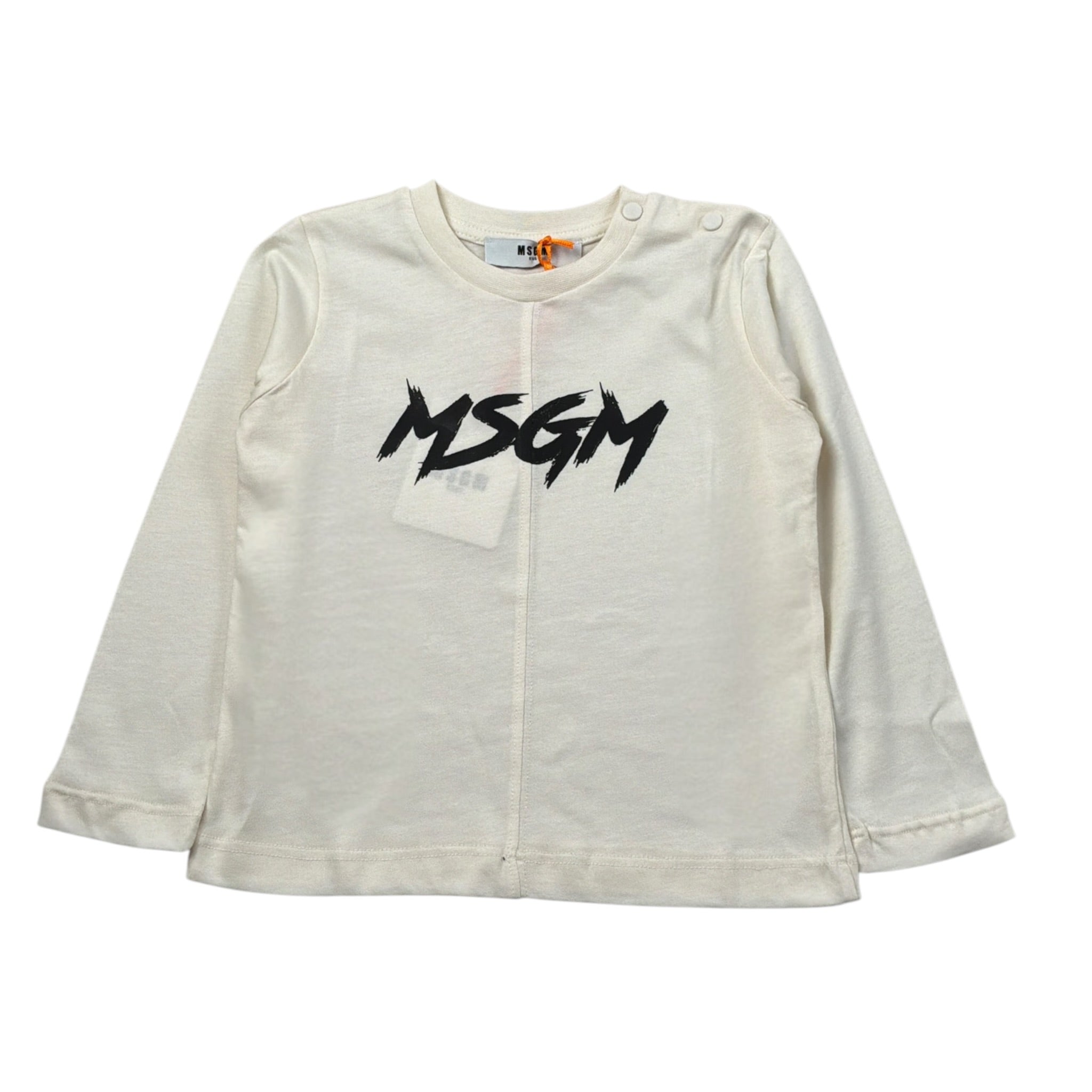 Msgm Shirt tinta unita con Stampa Panna per Bambina F5MSUNTH284J PANNA MSGM 