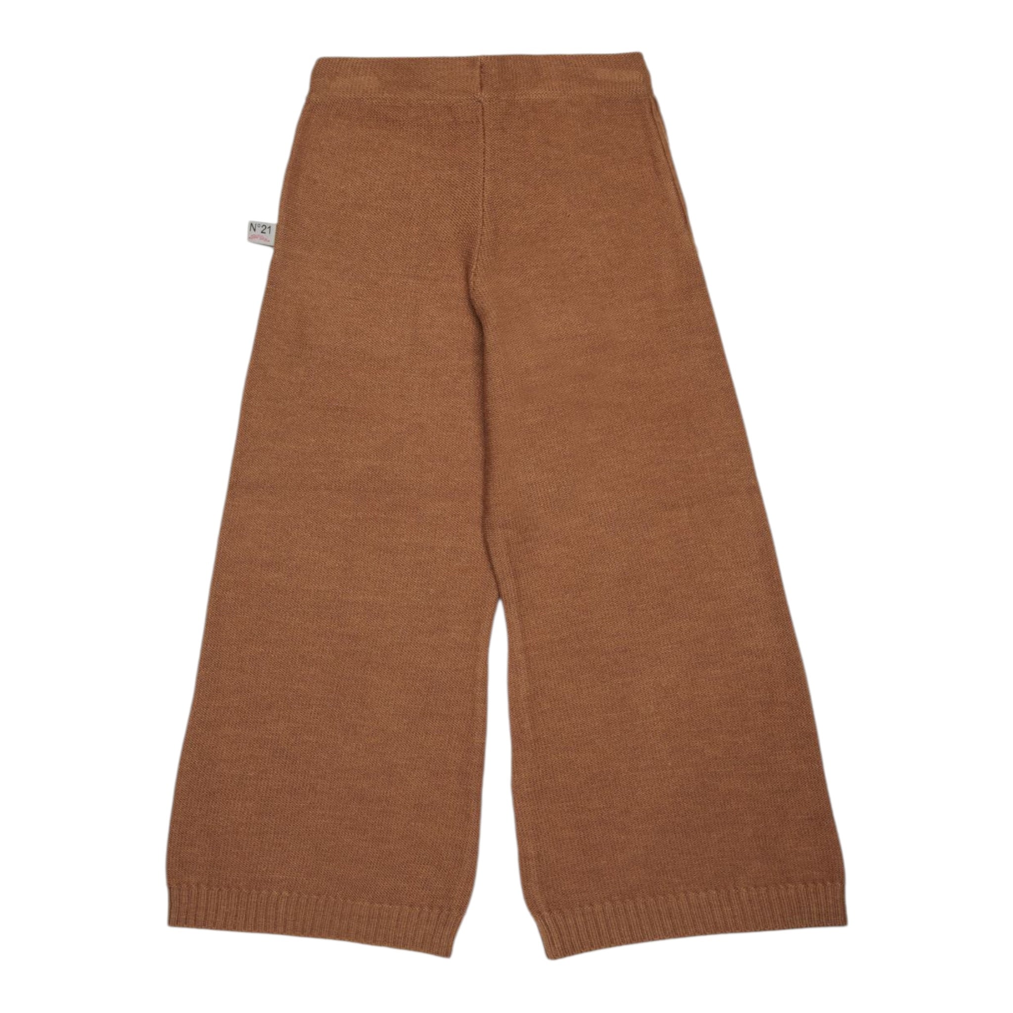 N°21 Pantalone tinta unita Modello Palazzo Cammello per Bambina N2106Y CAMMELLO N°21 