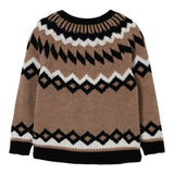 N°21 Cardigan tinta unita con Stampa Marrone per Bambina N2106ZX MARRONE N°21 