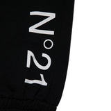 N°21 Pantalone Tuta tinta unita con Logo Nero per Bambino N21615 NERO N°21 