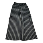 Naice Pantalone tinta unita con Fantasia A Righe Nero per Bambina NAI27218 NERO NAICE 