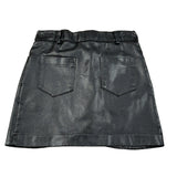 Naice Gonna tinta unita In Ecopelle Nero per Bambina NAI27231 NERO NAICE 
