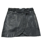 Naice Gonna tinta unita In Ecopelle Nero per Bambina NAI27231 NERO NAICE 
