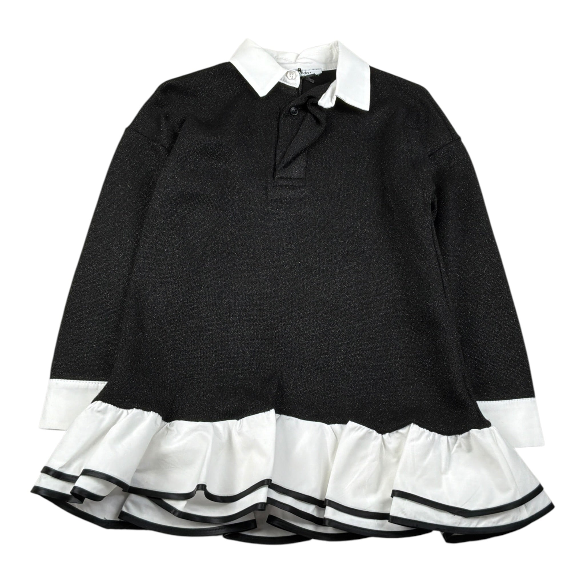 Naida Abito Manica Lunga tinta unita Nero per Bambina NAAB365 NERO NAIDA 