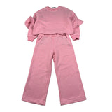 Naida Completo 2 Pezzi Felpa-Pantalone tinta unita Rosa per Bambina NACO055 ROSA NAIDA 