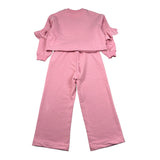 Naida Completo 2 Pezzi Felpa-Pantalone tinta unita Rosa per Bambina NACO055 ROSA NAIDA 