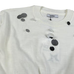 Naida Maglia Girocollo tinta unita con Paillettes Panna per Bambina NAMA336 PANNA NAIDA 