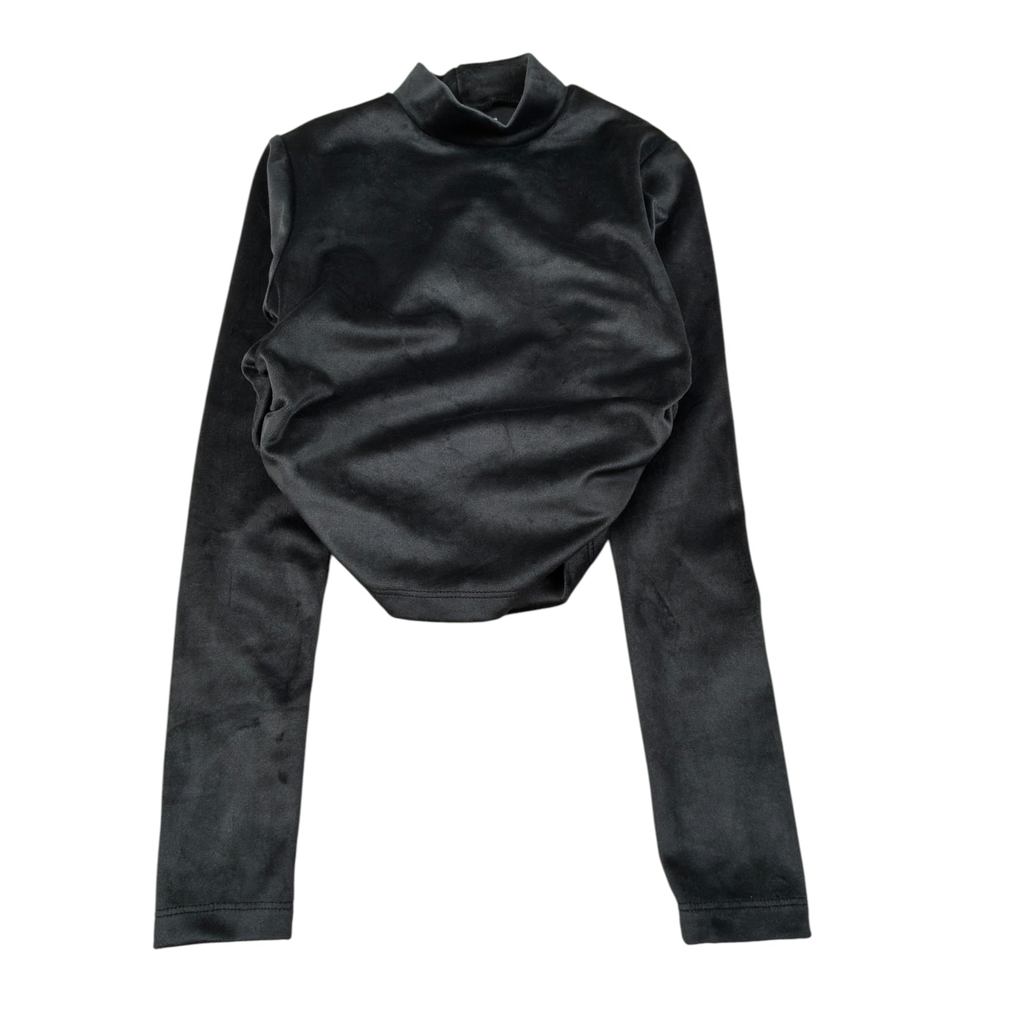 Naida Maglia tinta unita In Velluto Nero per Bambina NAMA337 NERO NAIDA 