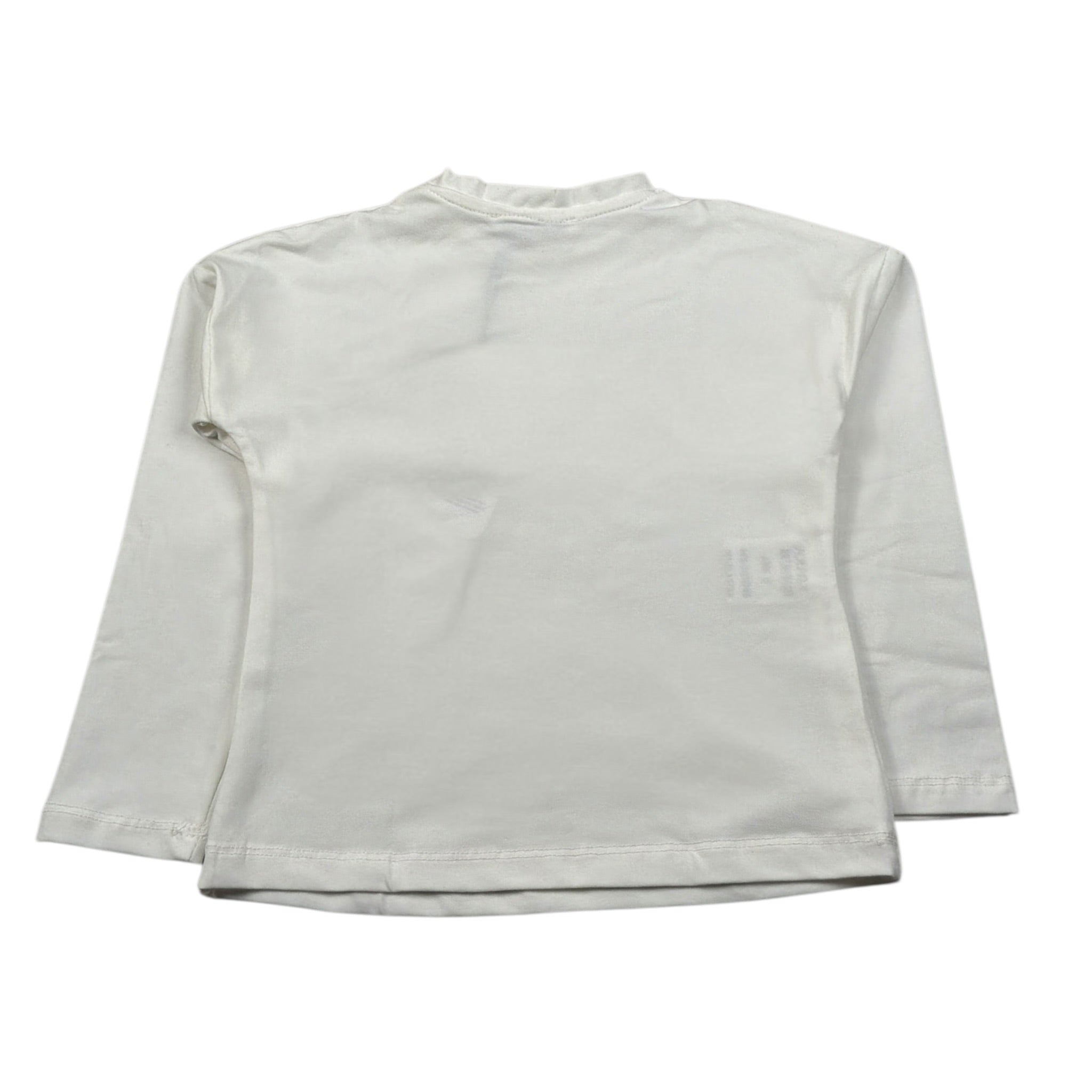 Naida Shirt Girocollo tinta unita con Stampa Panna per Bambina NAMA351 PANNA NAIDA 