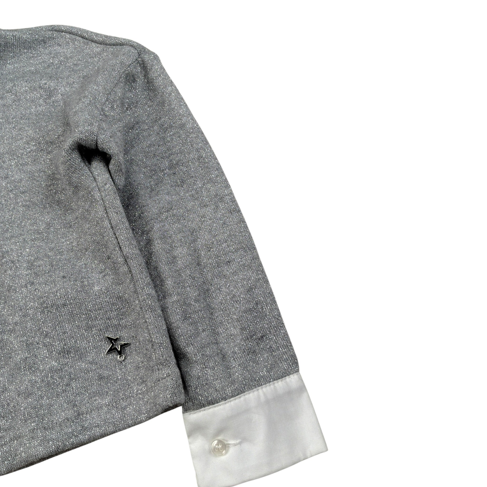 Naida Maglia tinta unita con Profili Camicia Grigio per Bambina NAMA369 GRIGIO NAIDA 
