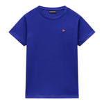 Napapijri T-Shirt tinta unita con Stampa Cobalto per Bambino NP0A4GEHB3B1 COBALTO NAPAPIJRI 
