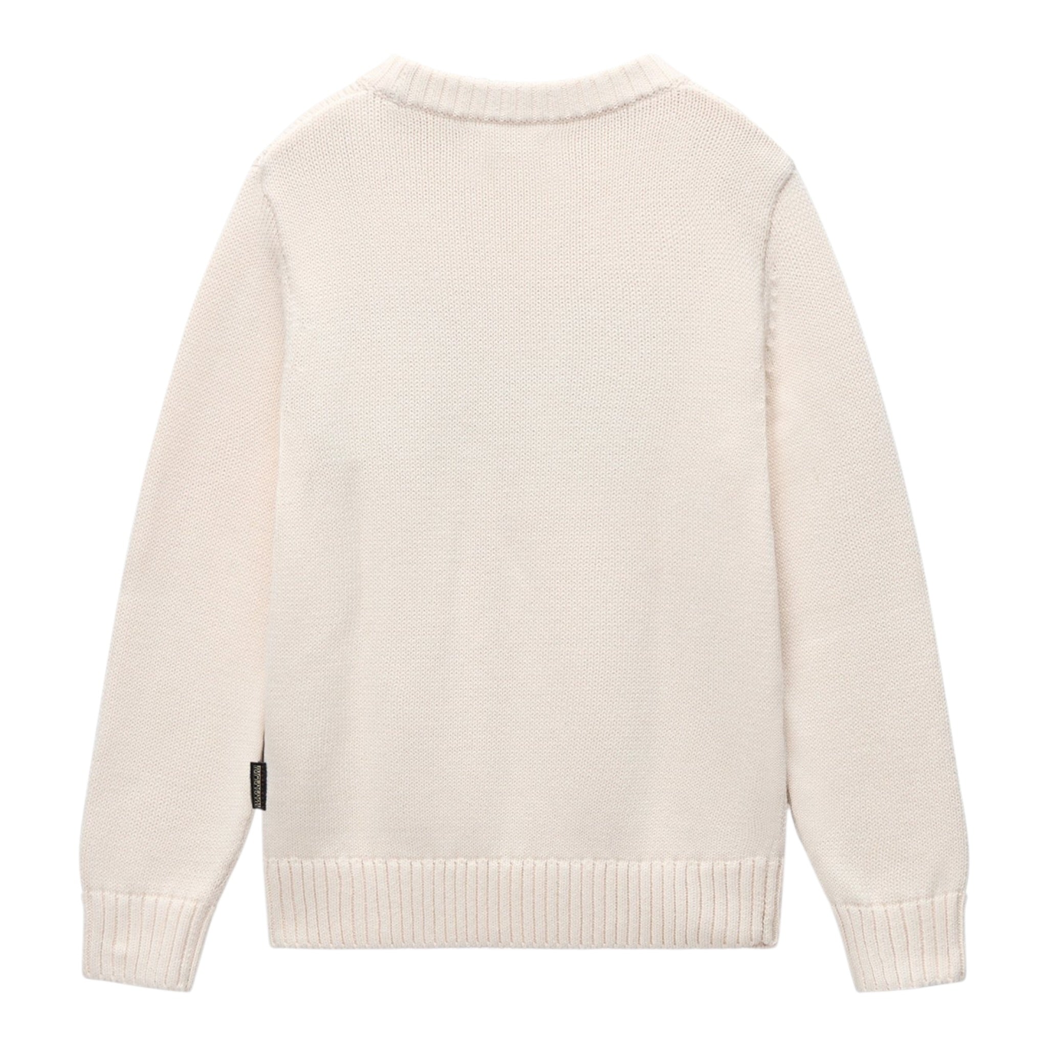 Napapijri Maglia tinta unita con Stampa Panna per Bambino NP0A88ZFN1J1 PANNA NAPAPIJRI 