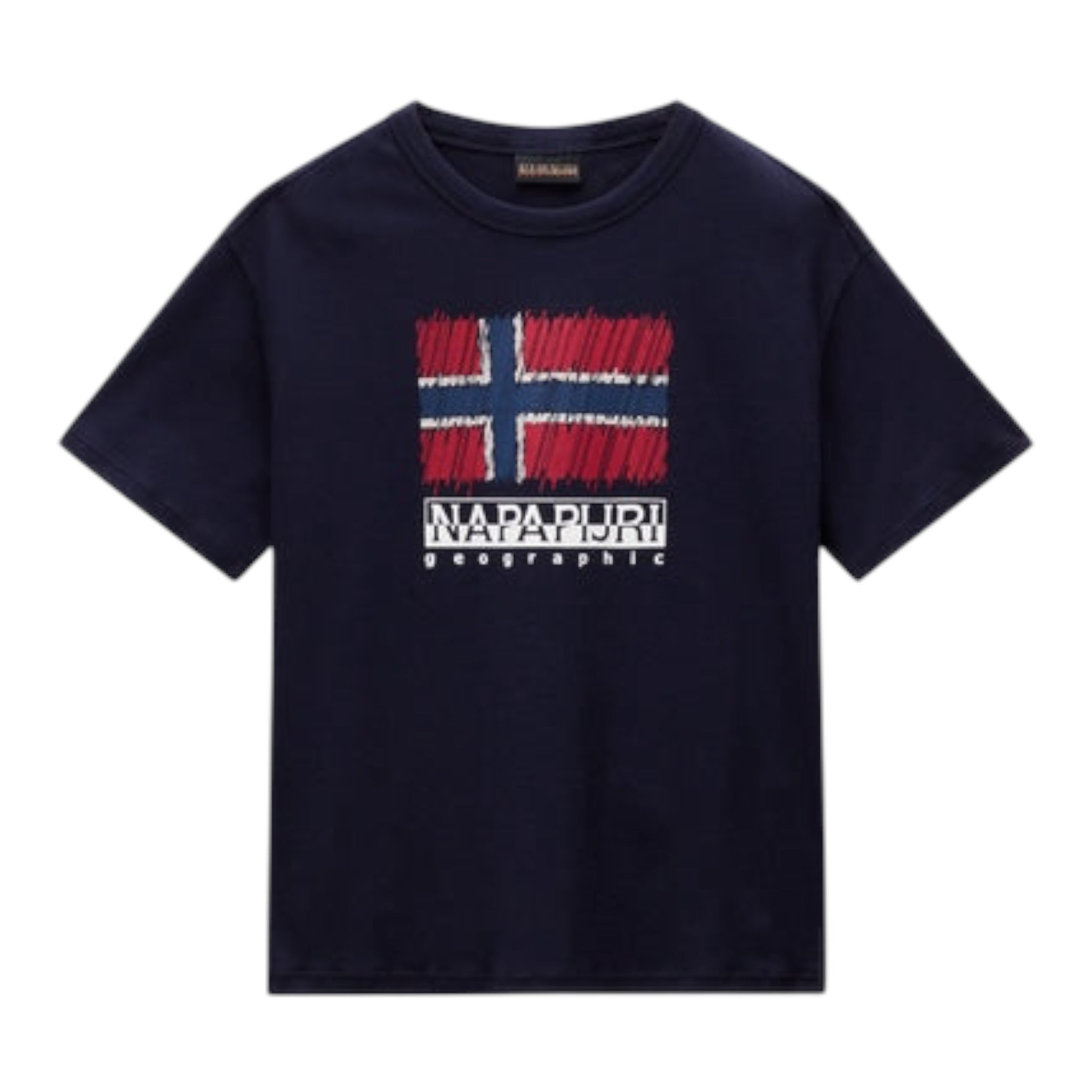 Napapijri T-Shirt tinta unita con Stampa Blu per Bambino NP0A88ZW176 BLU NAPAPIJRI 