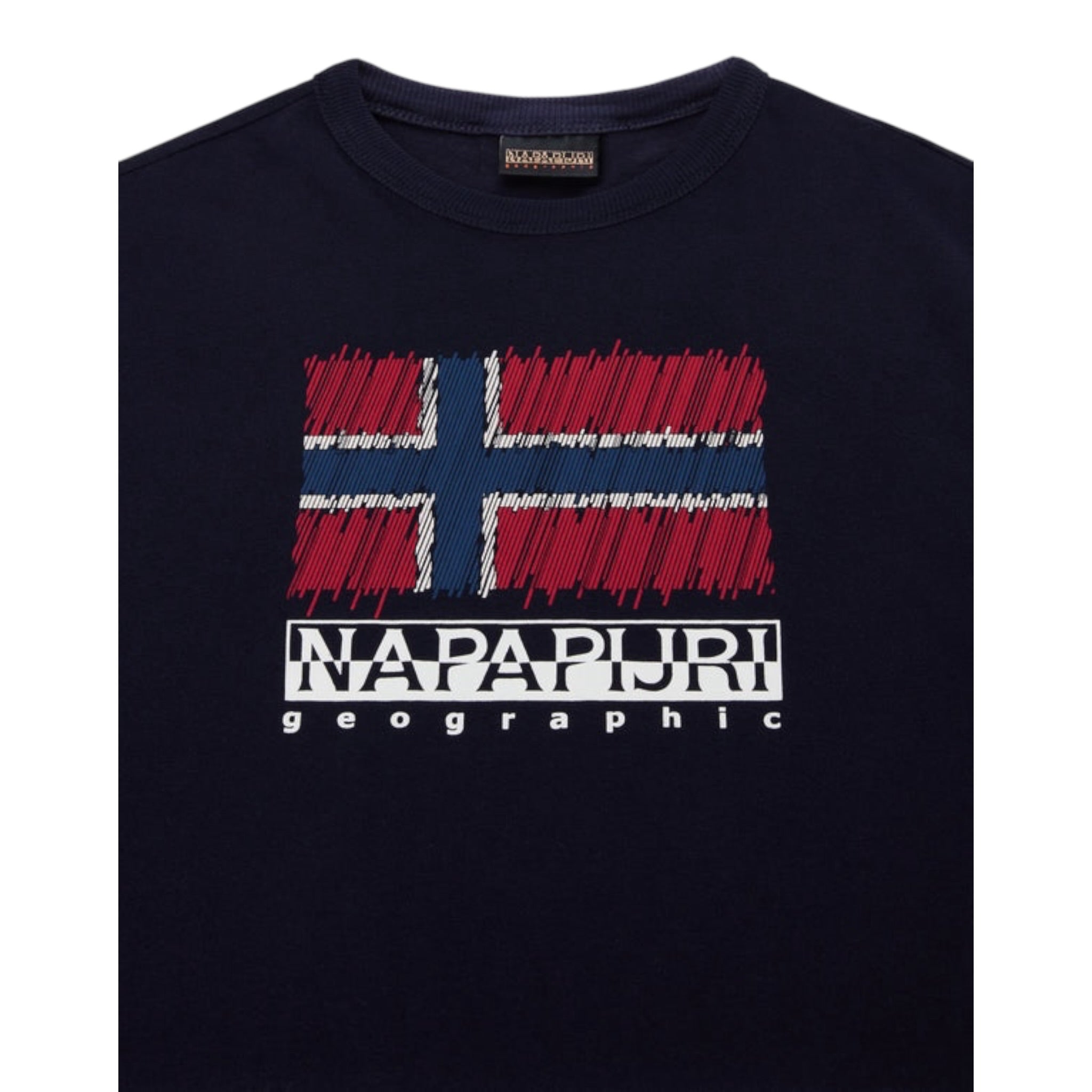Napapijri T-Shirt tinta unita con Stampa Blu per Bambino NP0A88ZW176 BLU NAPAPIJRI 
