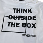 Never Too Shirt Girocollo tinta unita con Stampa Bianco per Neonato NT1073N BIANCO NEVER TOO 