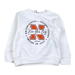 Never Too Felpa Girocollo tinta unita con Stampa Panna per Neonato NT1798N PANNA NEVER TOO 