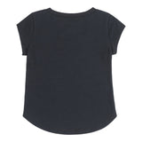 Nike T-Shirt Girocollo tinta unita con Logo Nero per Bambina 36F269 NERO NIKE 