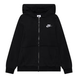 Nike Felpa con Zip E Cappuccio tinta unita Nero per Bambino 86L089 NERO NIKE 