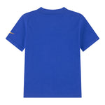 Nike T-Shirt Girocollo Tinta Unit con Stampe Blu per Bambino 86N504 BLU NIKE 