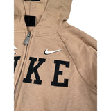 Nike Felpa con Zip E Cappuccio tinta unita con Logo Beige per Bambino 9Q1097 BEIGE NIKE 