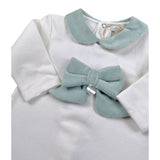 Ninnaoh Tutina tinta unita con Applicazioni Bianco/Verde per Neonata 10PR21965 BIANCO/VERDE NINNAOH 